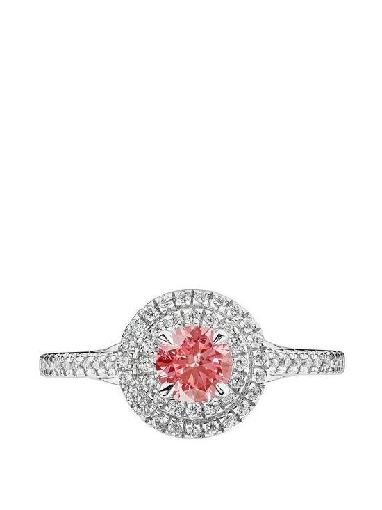stillFront image of created-brilliance-sienna-18ct-gold-070ct-lab-grown-pink-diamond-engagement-ring
