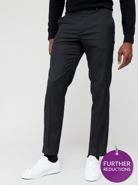 river-island-slim-twill-suit-trouser-black
