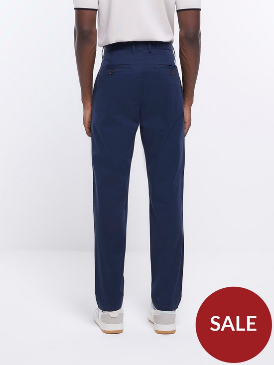 stillFront image of river-island-casual-chino-swiss-trousers-navy