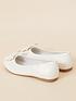  image of accessorize-girls-bow-ballerina-shoes-ivory