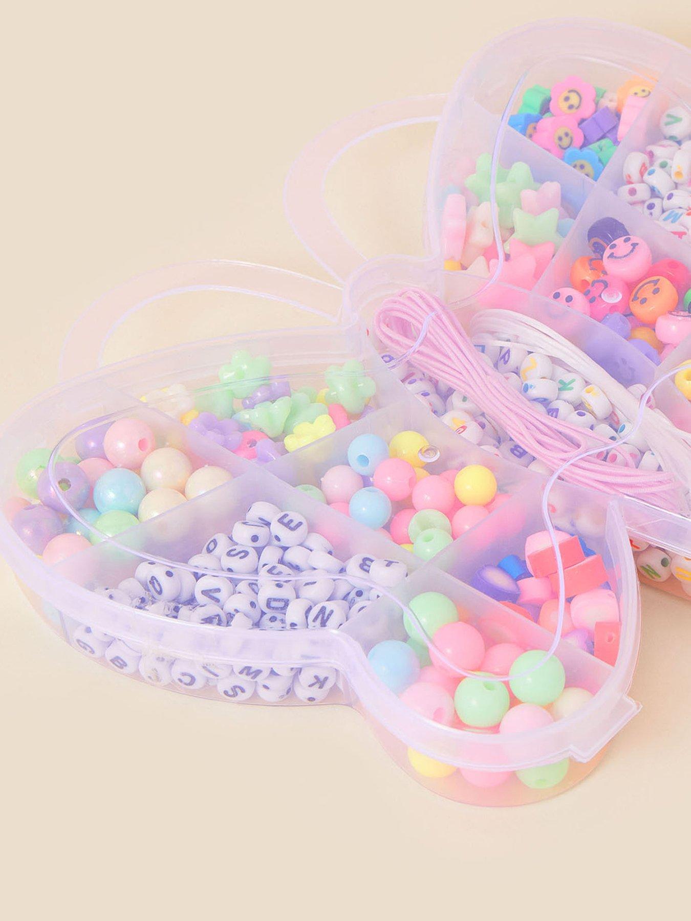  image of accessorize-girls-butterfly-myo-beaded-jewellery-set-multi