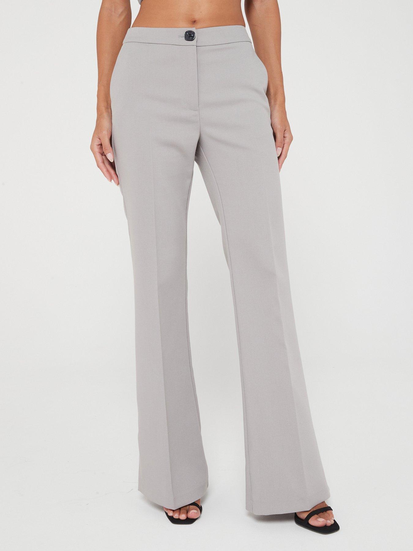 V by Very Tailored Kick Flare Trouser - Grey