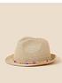  image of accessorize-girls-heart-trim-trilby-natural