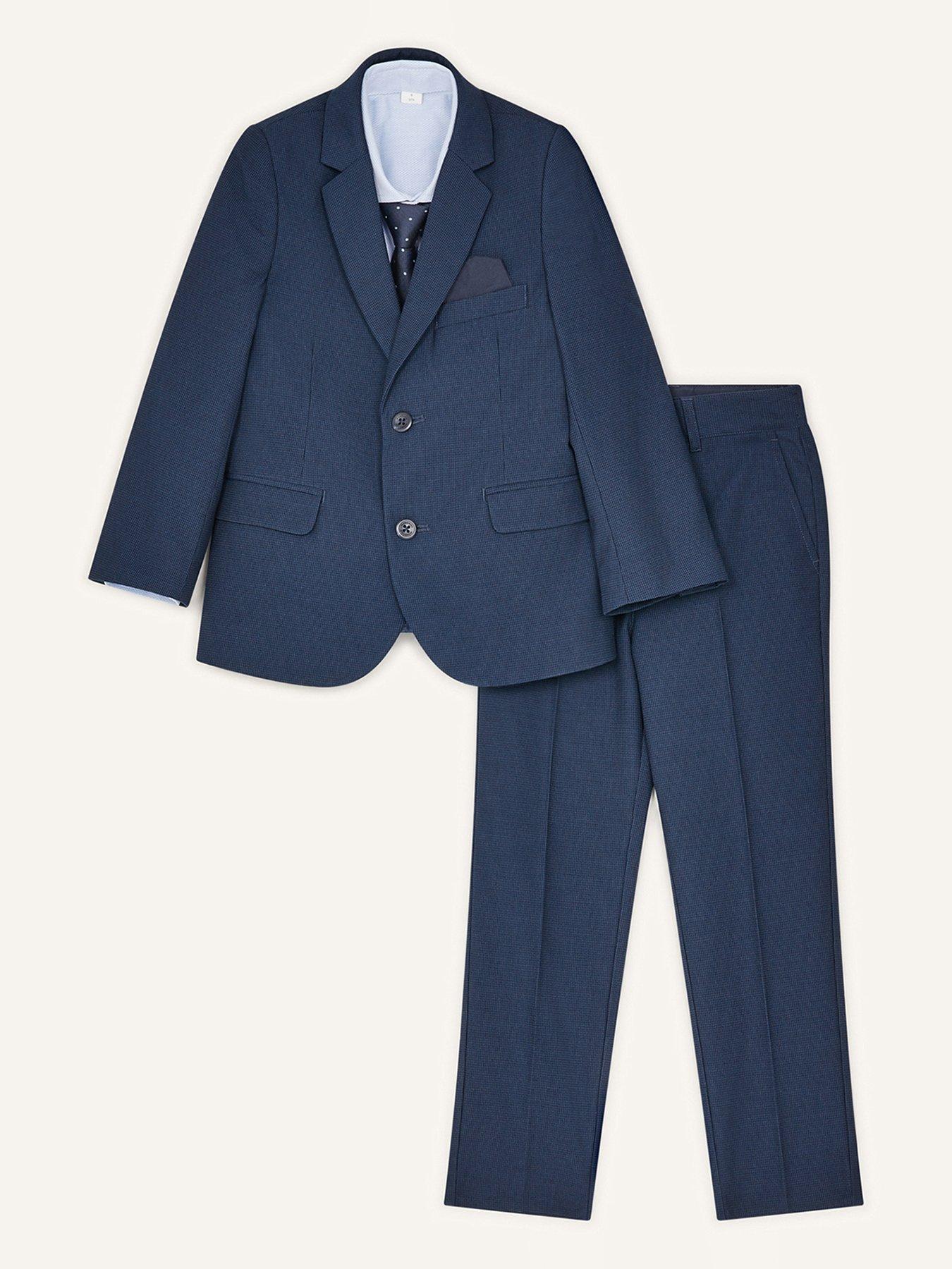  image of monsoon-boys-adam-5-piece-suit-navy