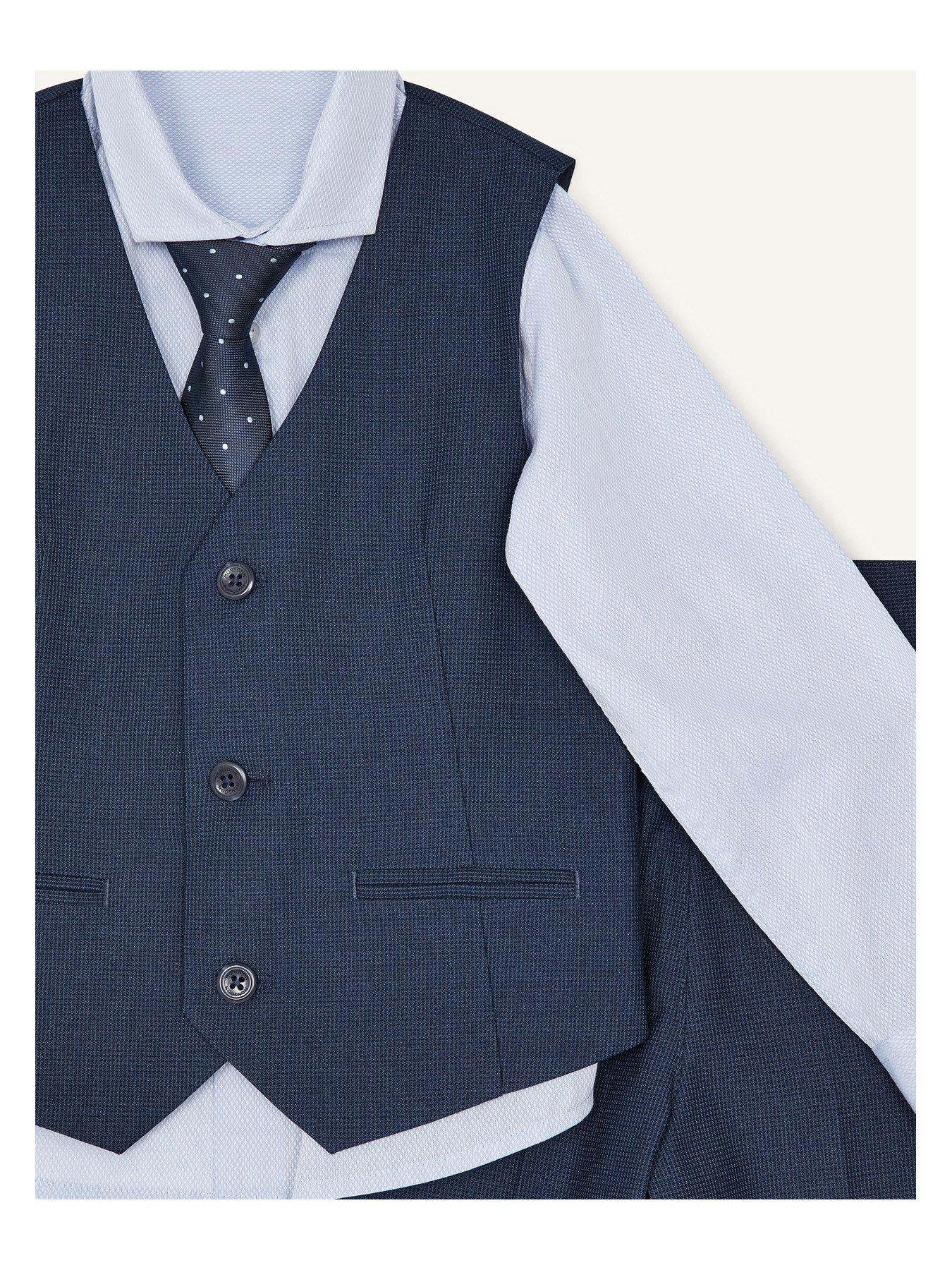  image of monsoon-boys-adam-5-piece-suit-navy