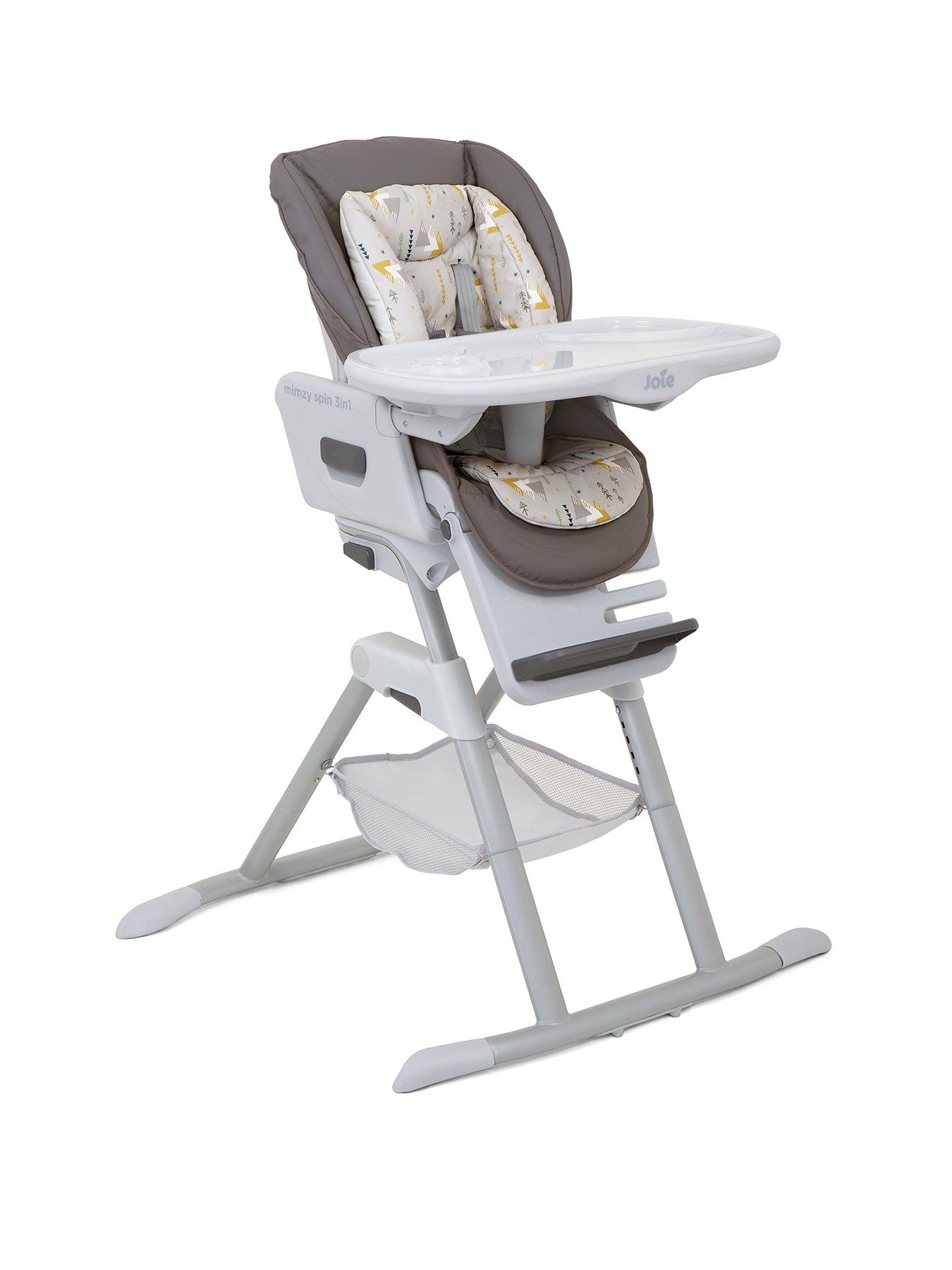 Joie Mimzy Spin 3 in 1 Highchair Geometric Mountains Grey littlewoods