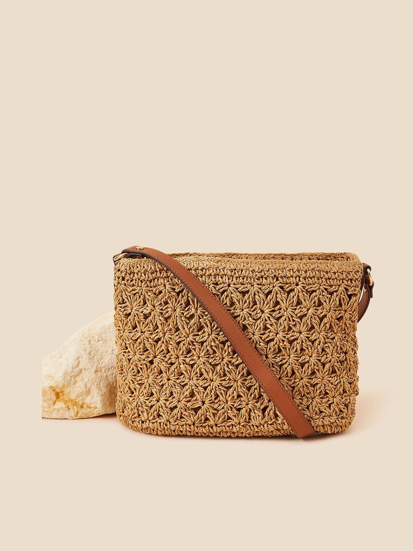 Accessorize Classic Raffia Crossbody Bag
