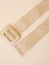  image of accessorize-square-buckle-natural-weave-belt