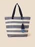  image of accessorize-large-stripe-beach-tote-bag