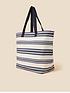  image of accessorize-large-stripe-beach-tote-bag