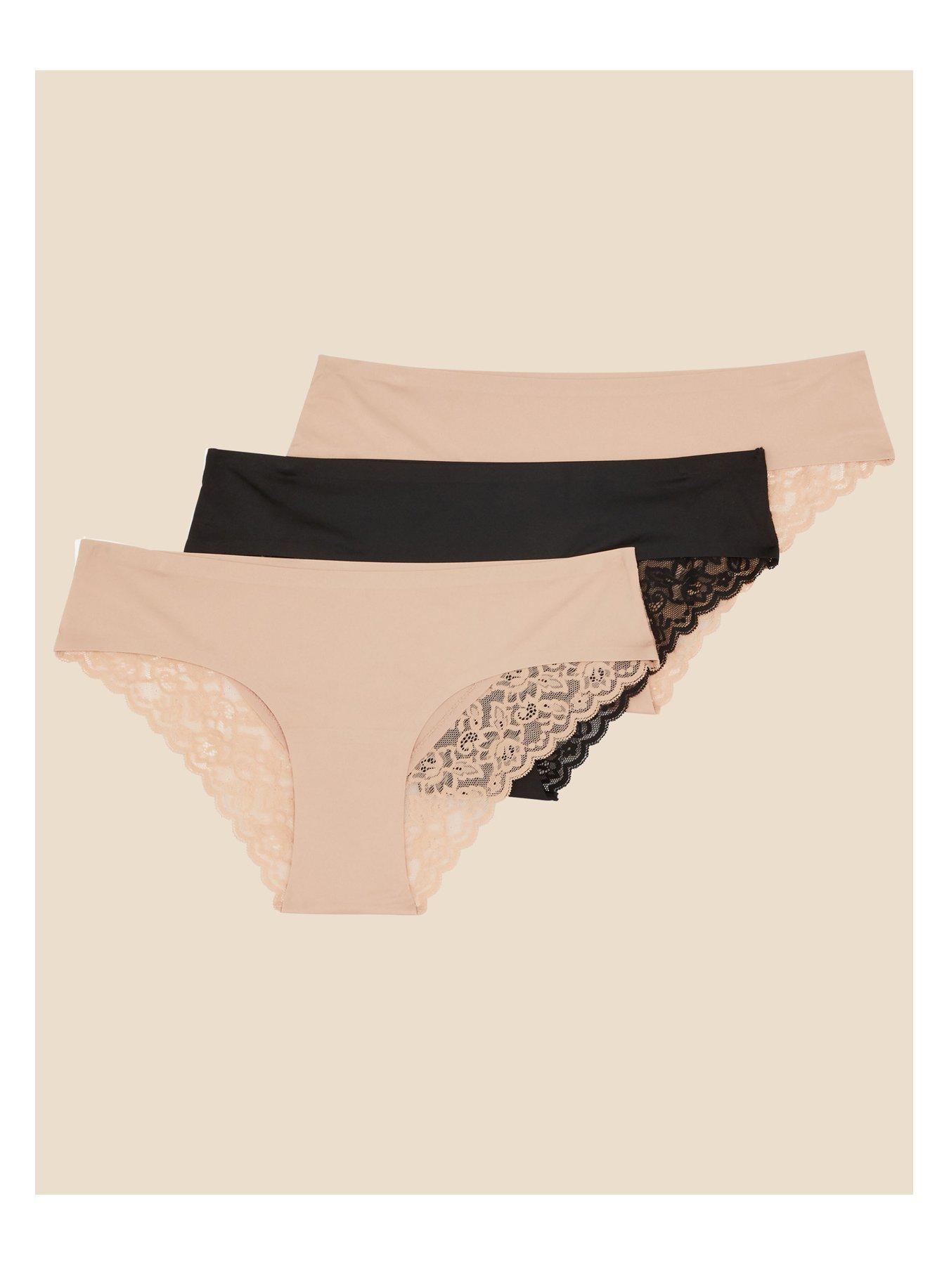  image of accessorize-no-vpl-brazilian-briefs-set-of-three-multi