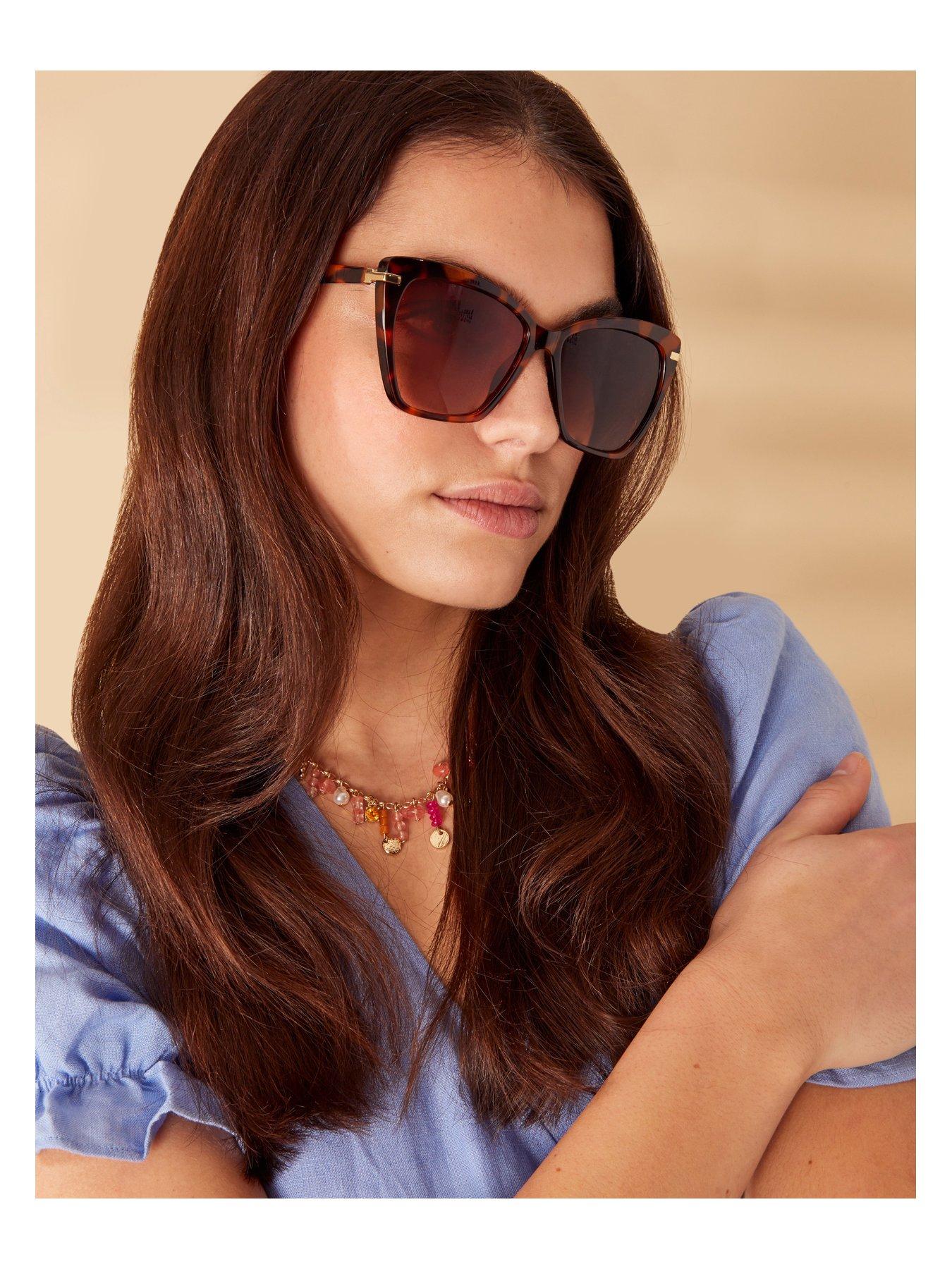  image of accessorize-straight-arm-cateye-sunglasses