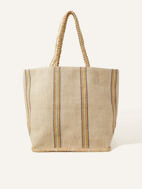 accessorize-stripe-handheld-jute-beach-bag