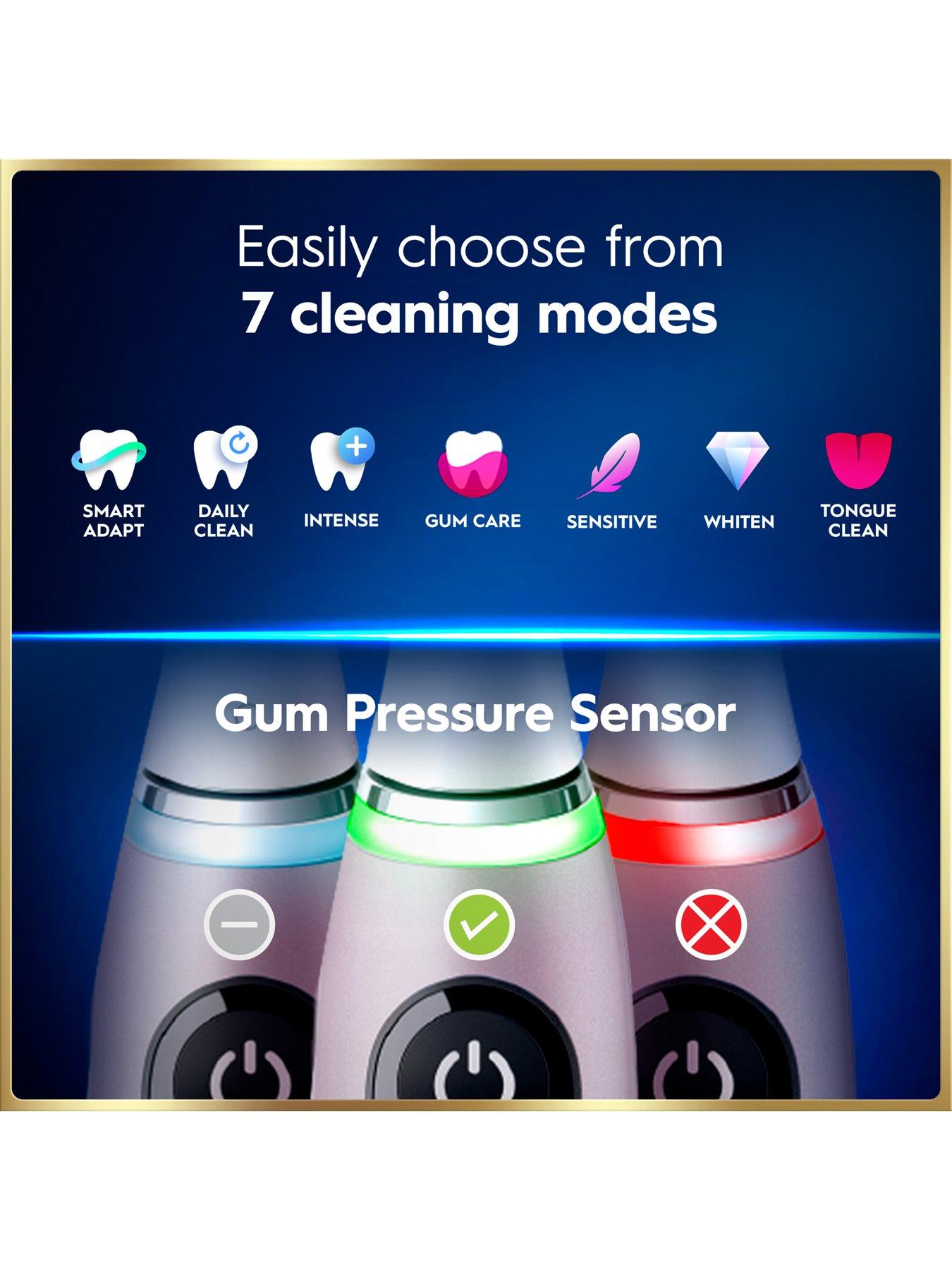  image of oral-b-io9-rose-quartz-electric-toothbrush-charging-travel-case