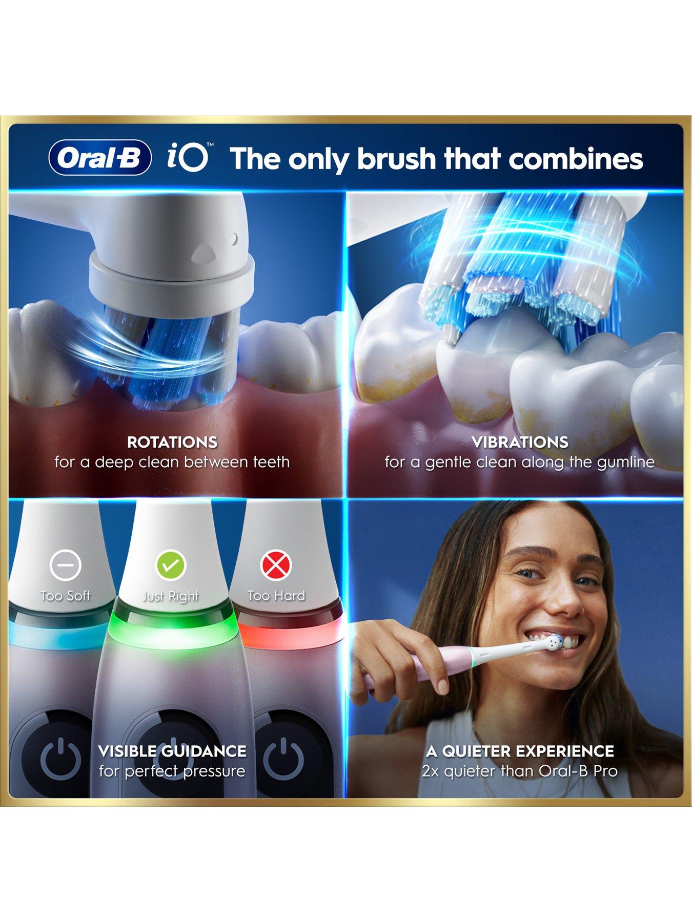  image of oral-b-io9-rose-quartz-electric-toothbrush-charging-travel-case