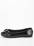 image of v-by-very-extra-wide-fit-patent-bow-ballerina-black