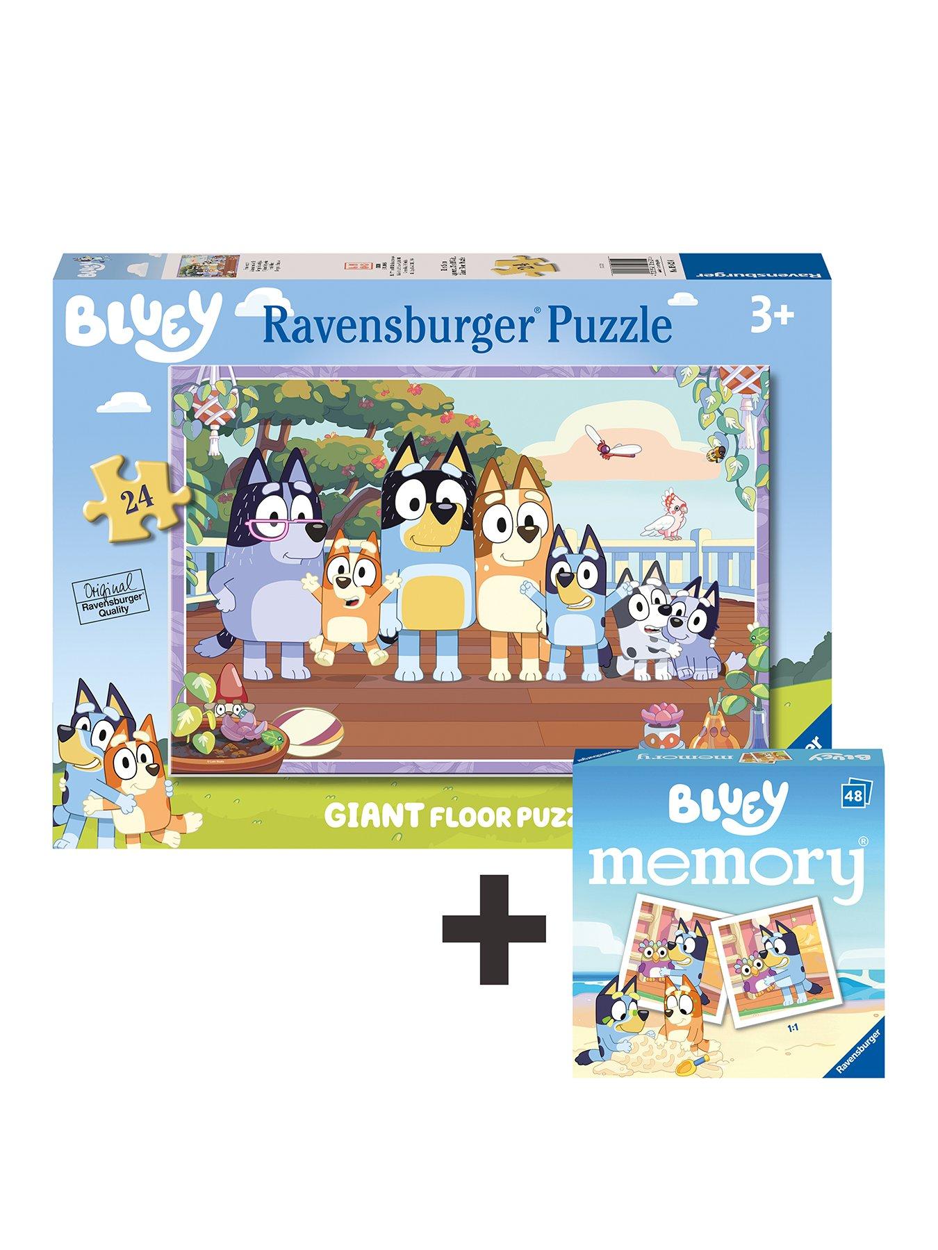 Ravensburger Bluey Twin Pack 5622 Giant Floor Puzzle 20934 Mini Memory