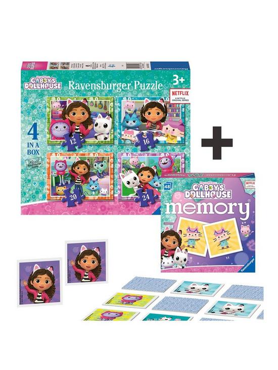 front image of ravensburger-gabbys-dollhouse-twin-pack--nbsp4-in-a-box-3143-andnbspmemory-card-gamenbsp20956