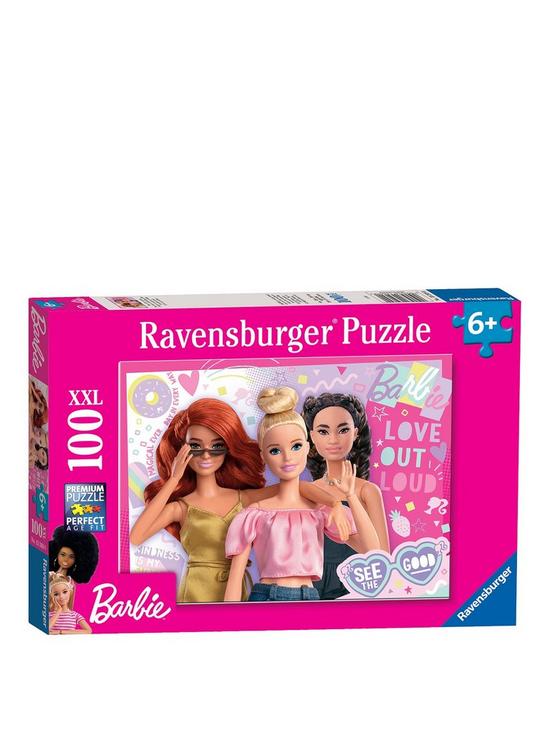 front image of ravensburger-barbie-xxl-100-piece-jigsaw-puzzle