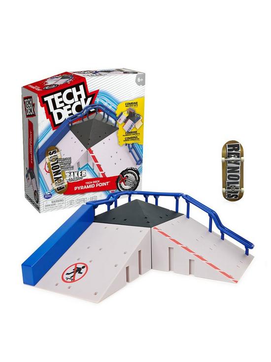 front image of tech-deck-pyramid-point-x-connect-park-creator-skatepark-ramp-set