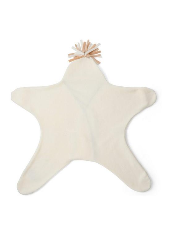 stillFront image of clair-de-lune-star-fleece-baby-wrap-blanket-0-6-months-cream
