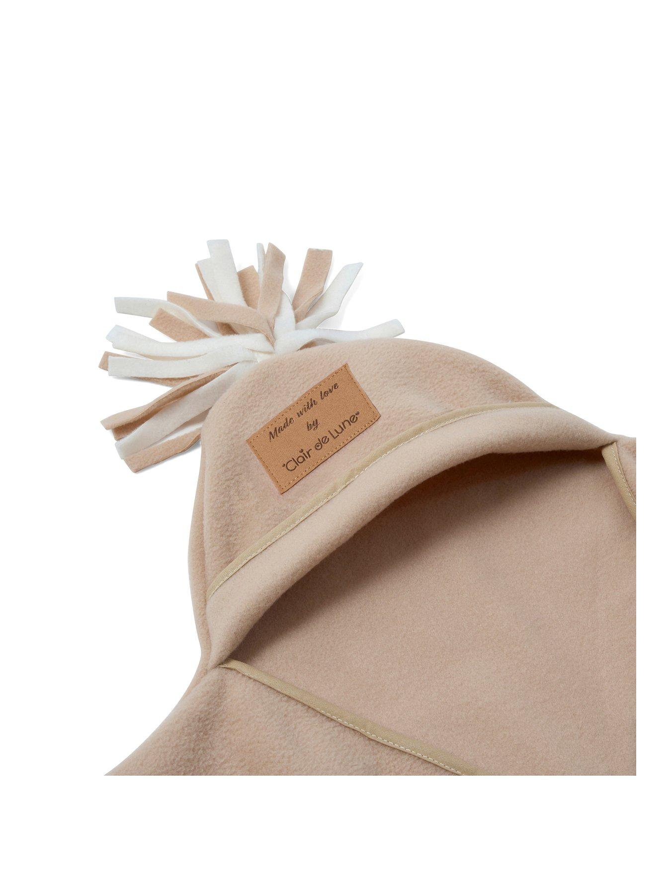 Clair De Lune Star Fleece Baby Wrap Blanket (0-6 months) - Oatmeal 