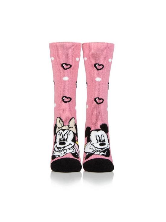back image of heat-holders-minnie-mouse-novelty-socks-pink