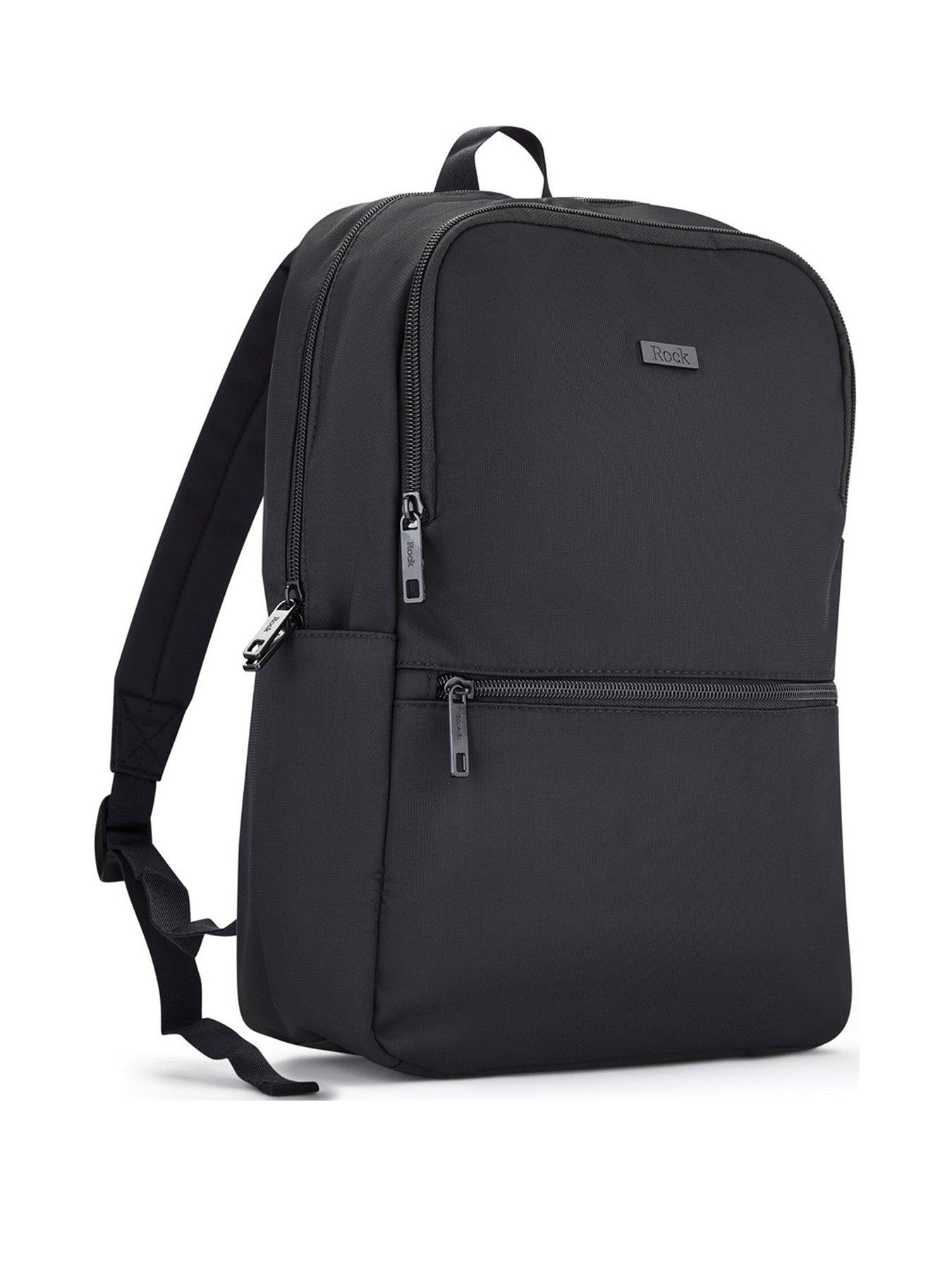  image of rock-luggage-platinum-lightweight-on-board-under-seat-compliant-backpack-black