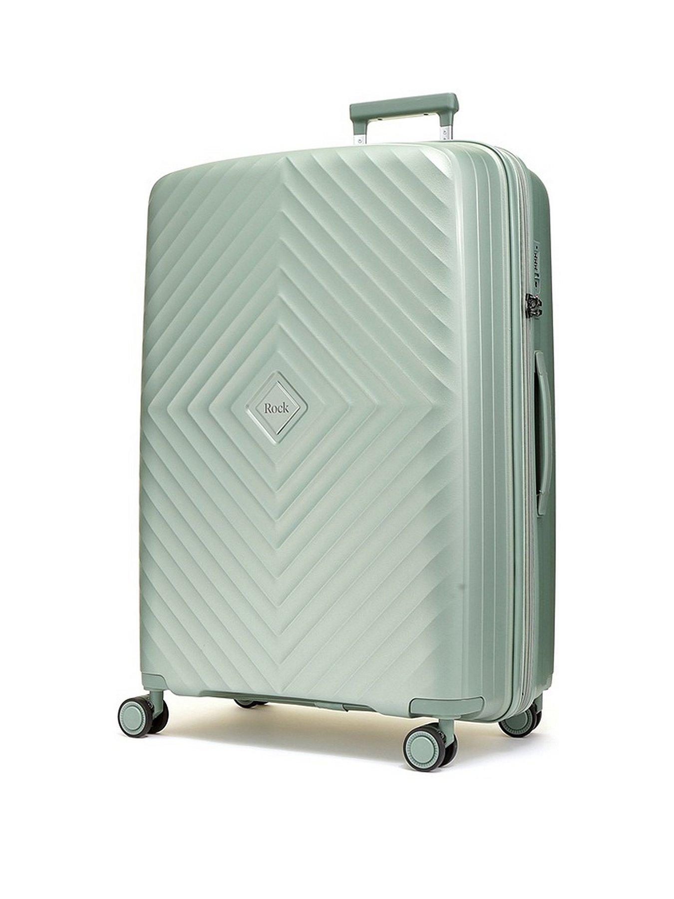 Rock Luggage Infinity 8 Wheel Hardshell Large Suitcase Sage Green