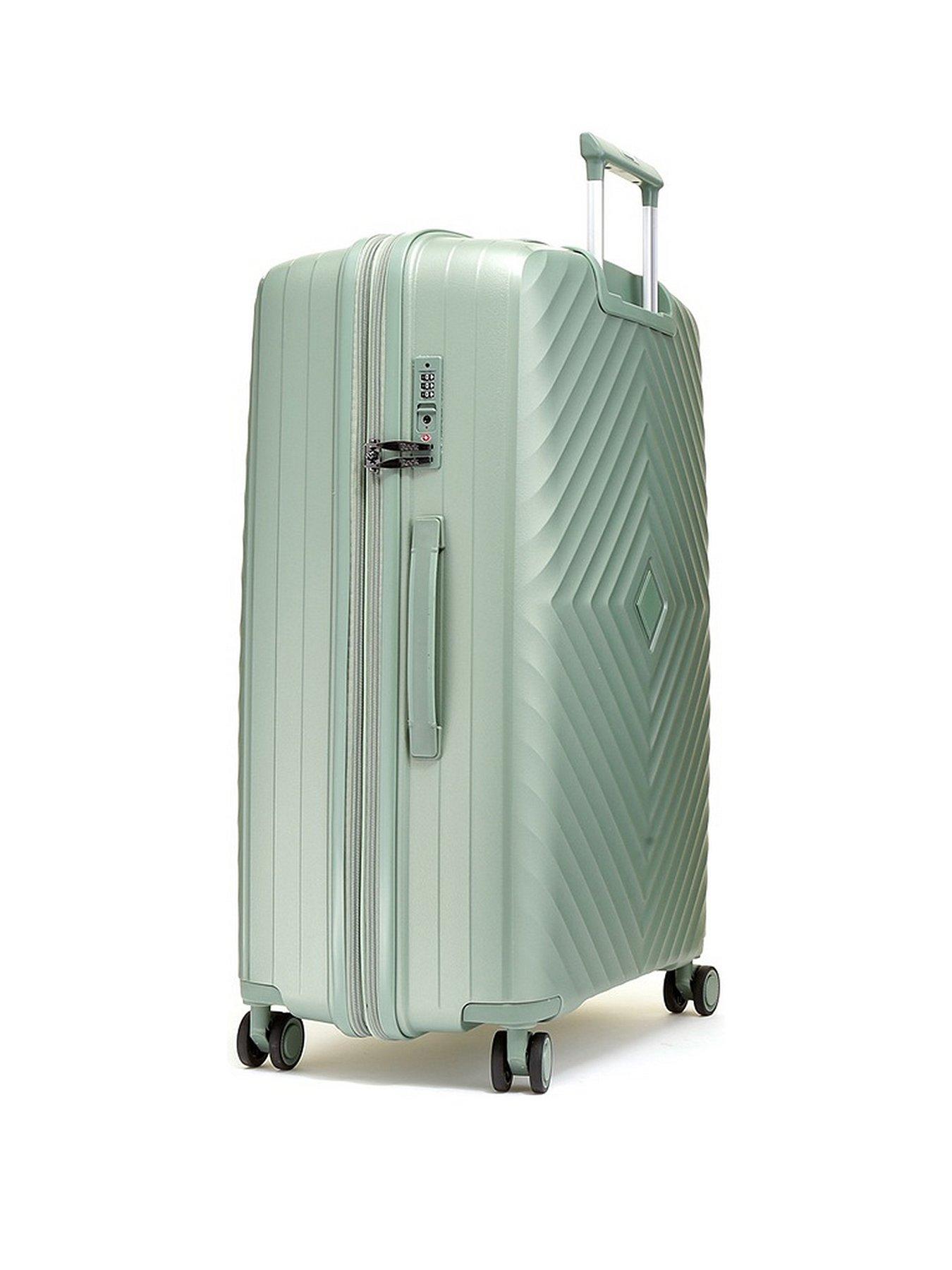 Rock Luggage Infinity 8 Wheel Hardshell Large Suitcase Sage Green