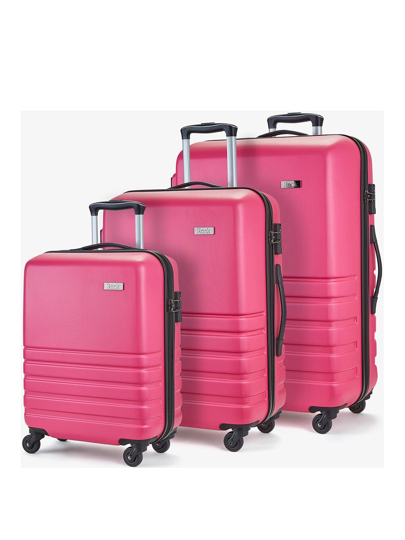 Pink 4 best sale wheel suitcase