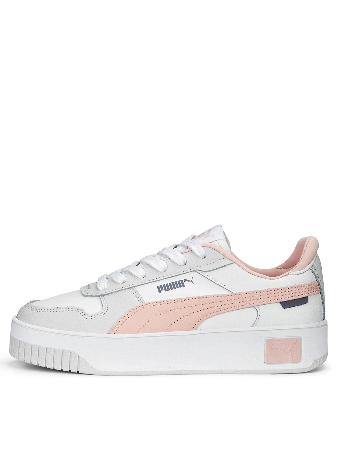 Puma Carina Street Trainers White Pink littlewoods