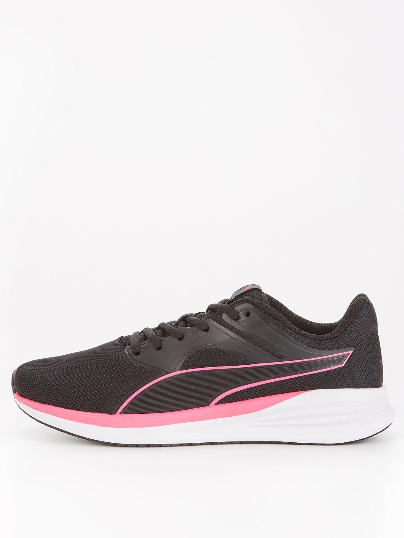 Black and best sale pink puma trainers