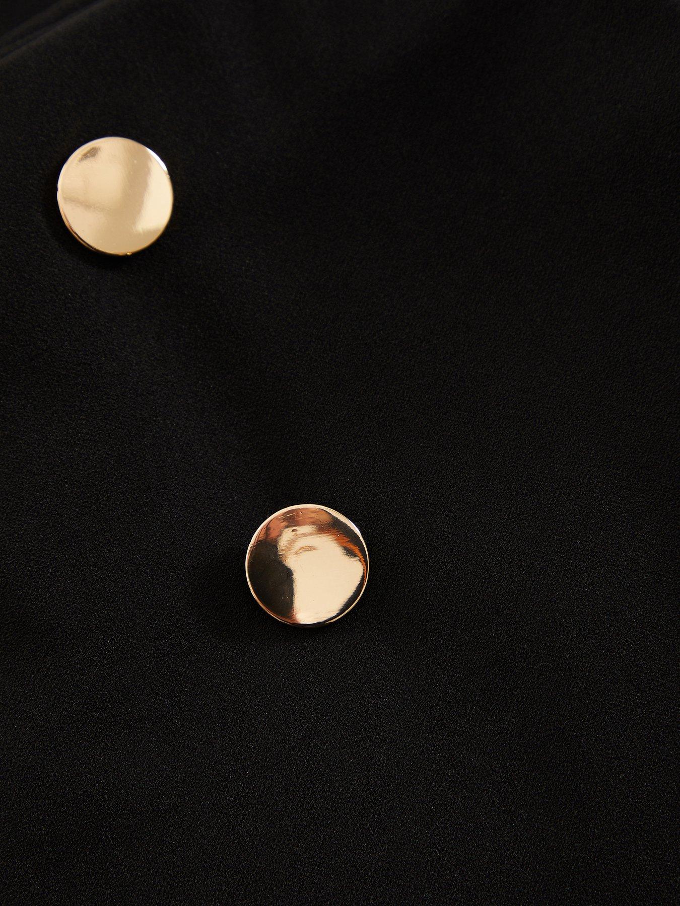  image of quiz-button-palazzo-trousers-black