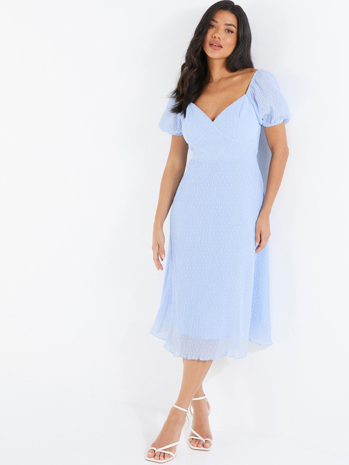 Quiz powder blue dress best sale