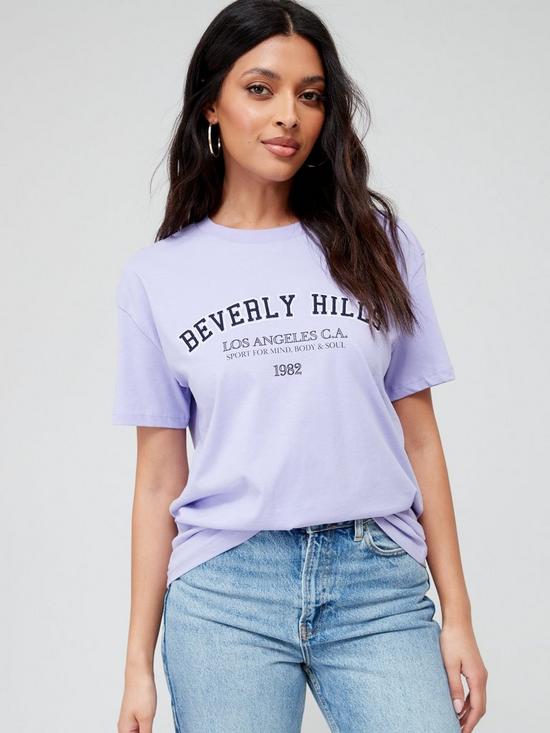front image of v-by-very-beverly-hills-oversized-tshirt-purple