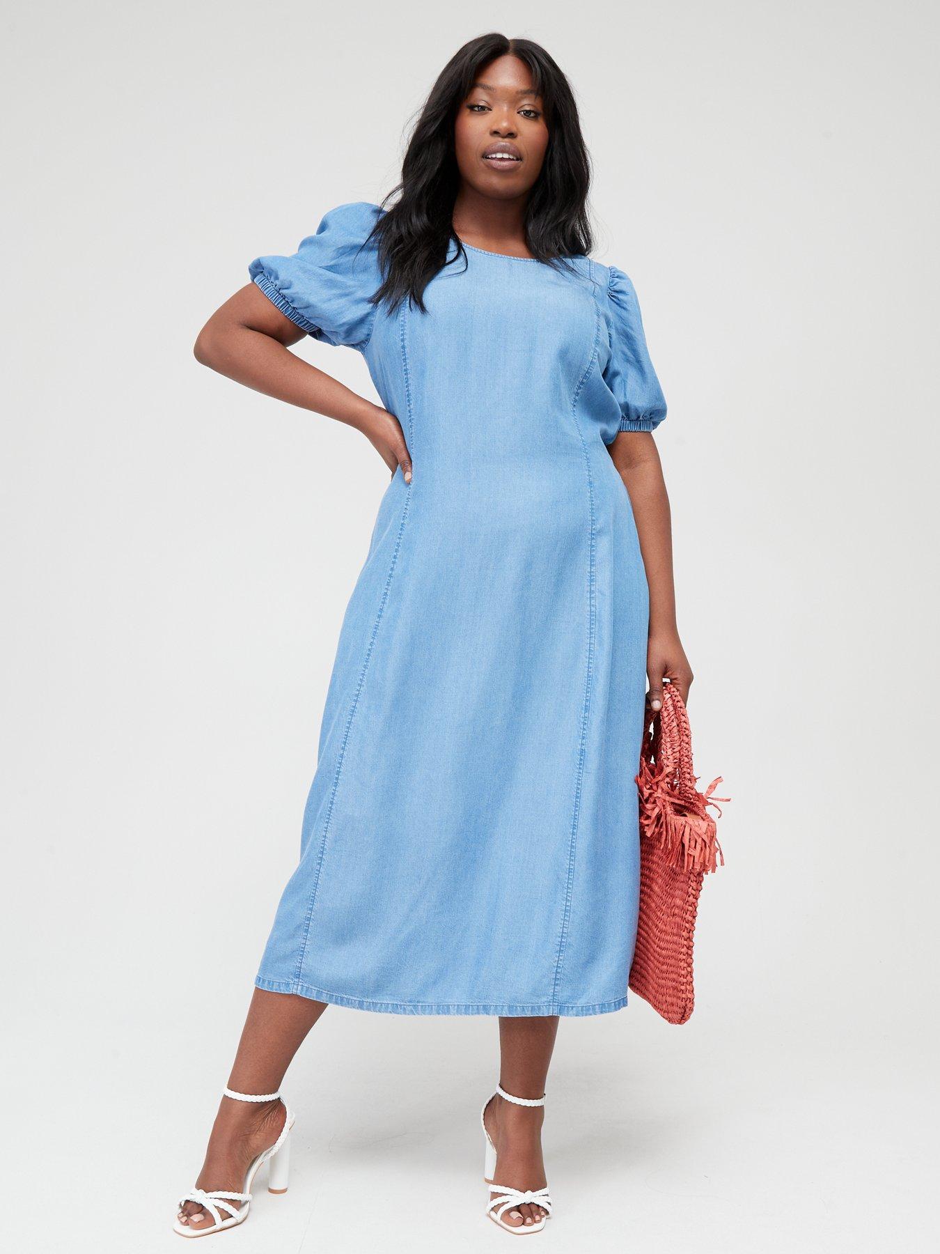 Half hotsell denim dress