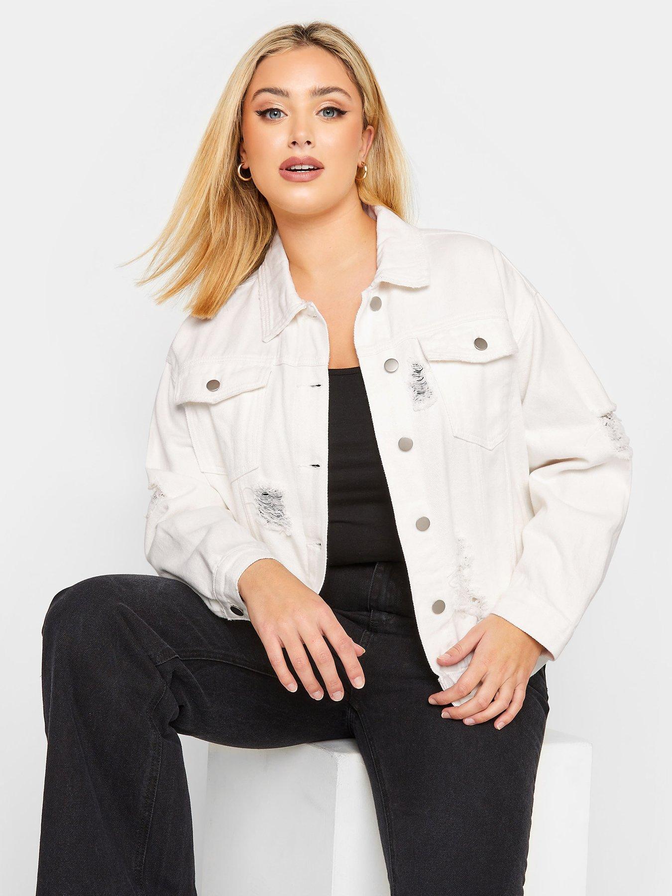 Oversize Western Denim Jacket White