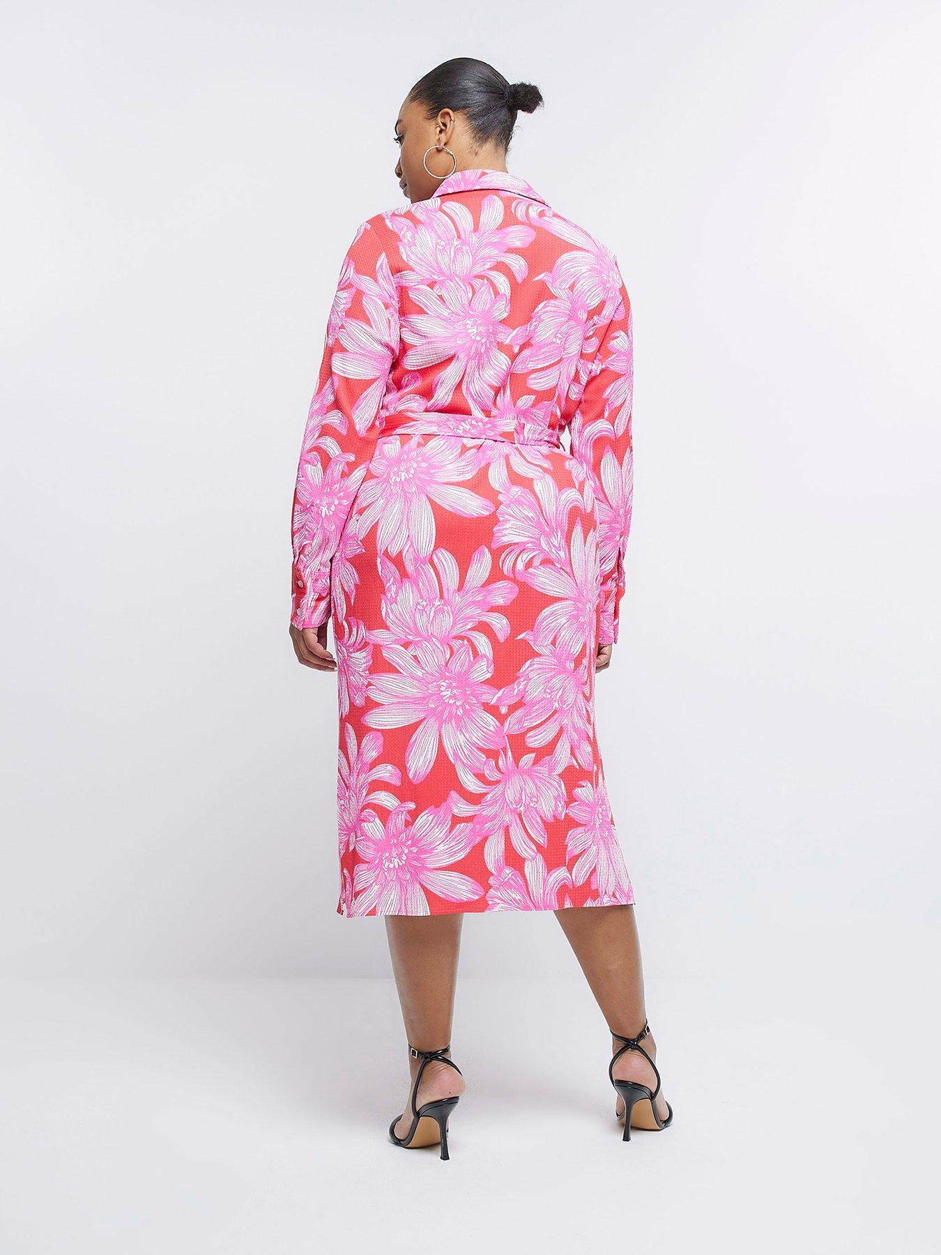 stillFront image of ri-plus-plus-shirt-dress-red