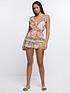  image of river-island-printed-frill-playsuit-bright-yellow