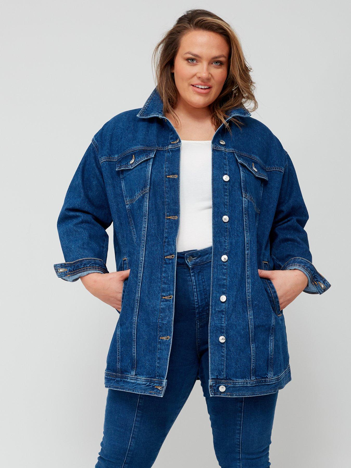  image of v-by-very-curve-denim-jacket