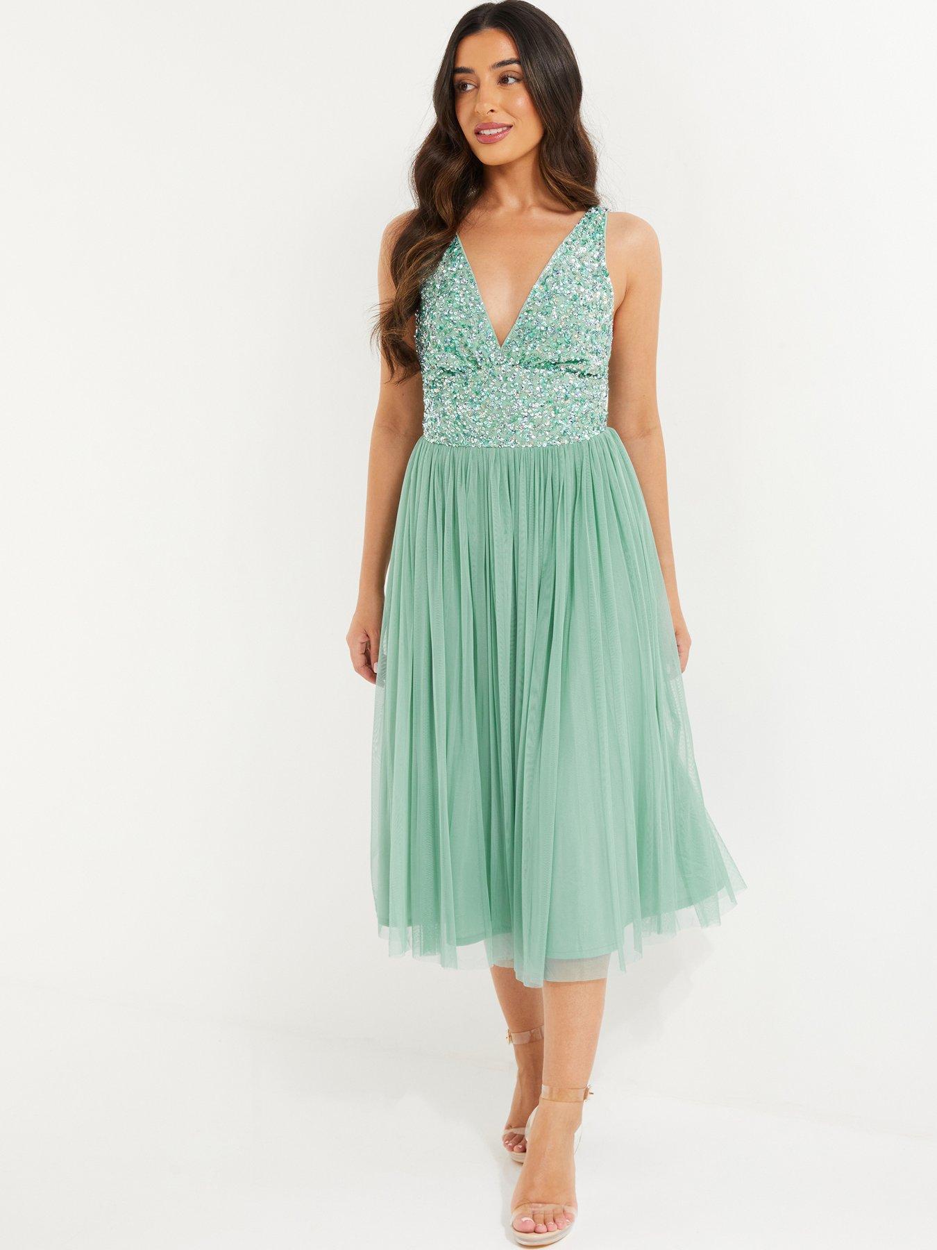 Quiz aqua dress hotsell