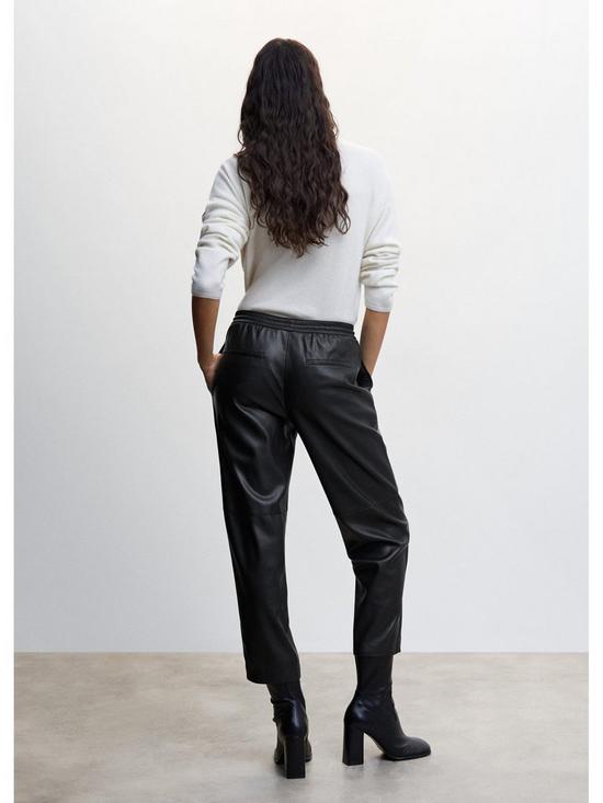 stillFront image of mango-faux-leather-jogger