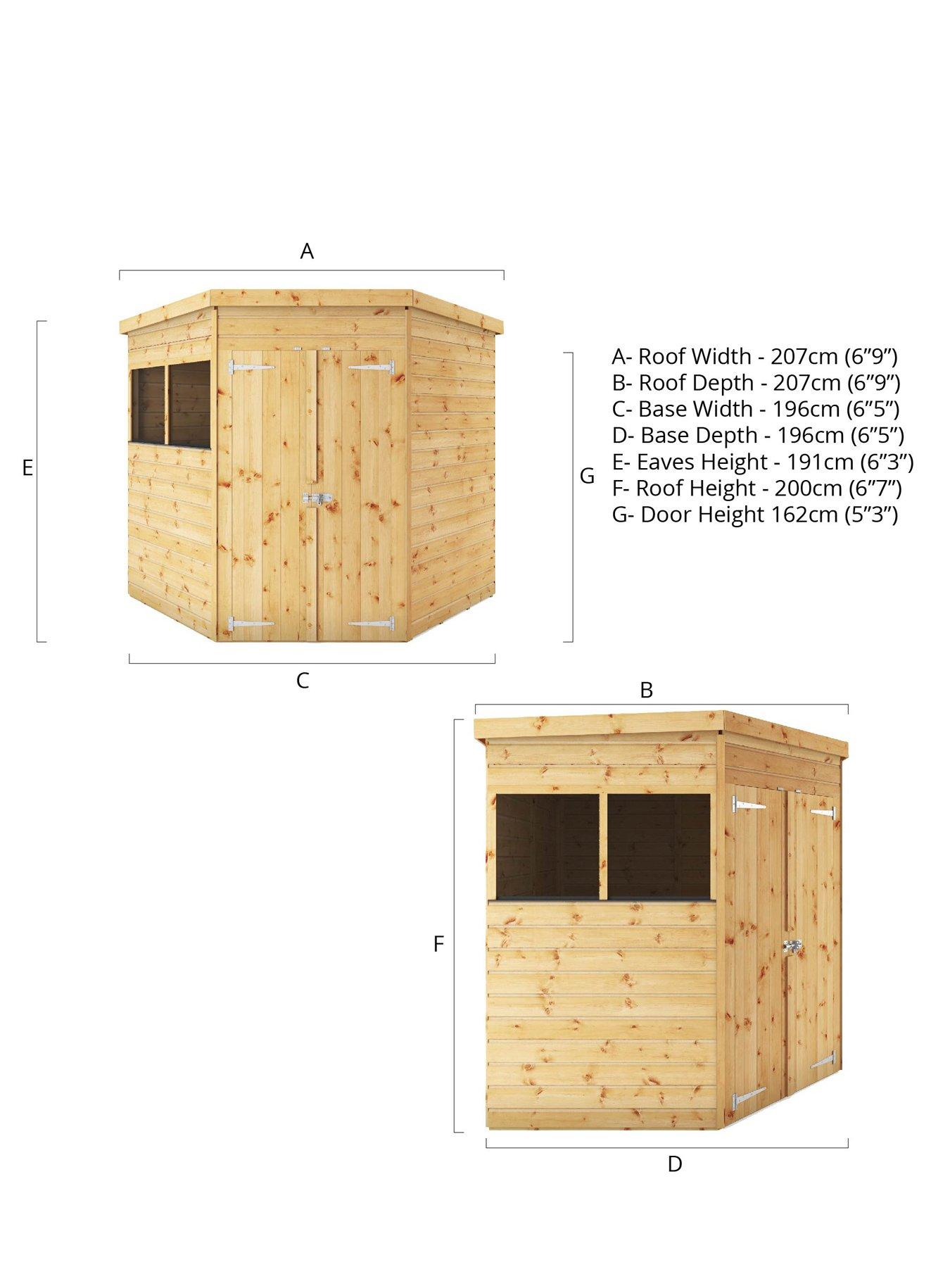 Image 6 of 7 of MERCIA 7 x 7ft Shiplap Corner Shed - PEFC Certified