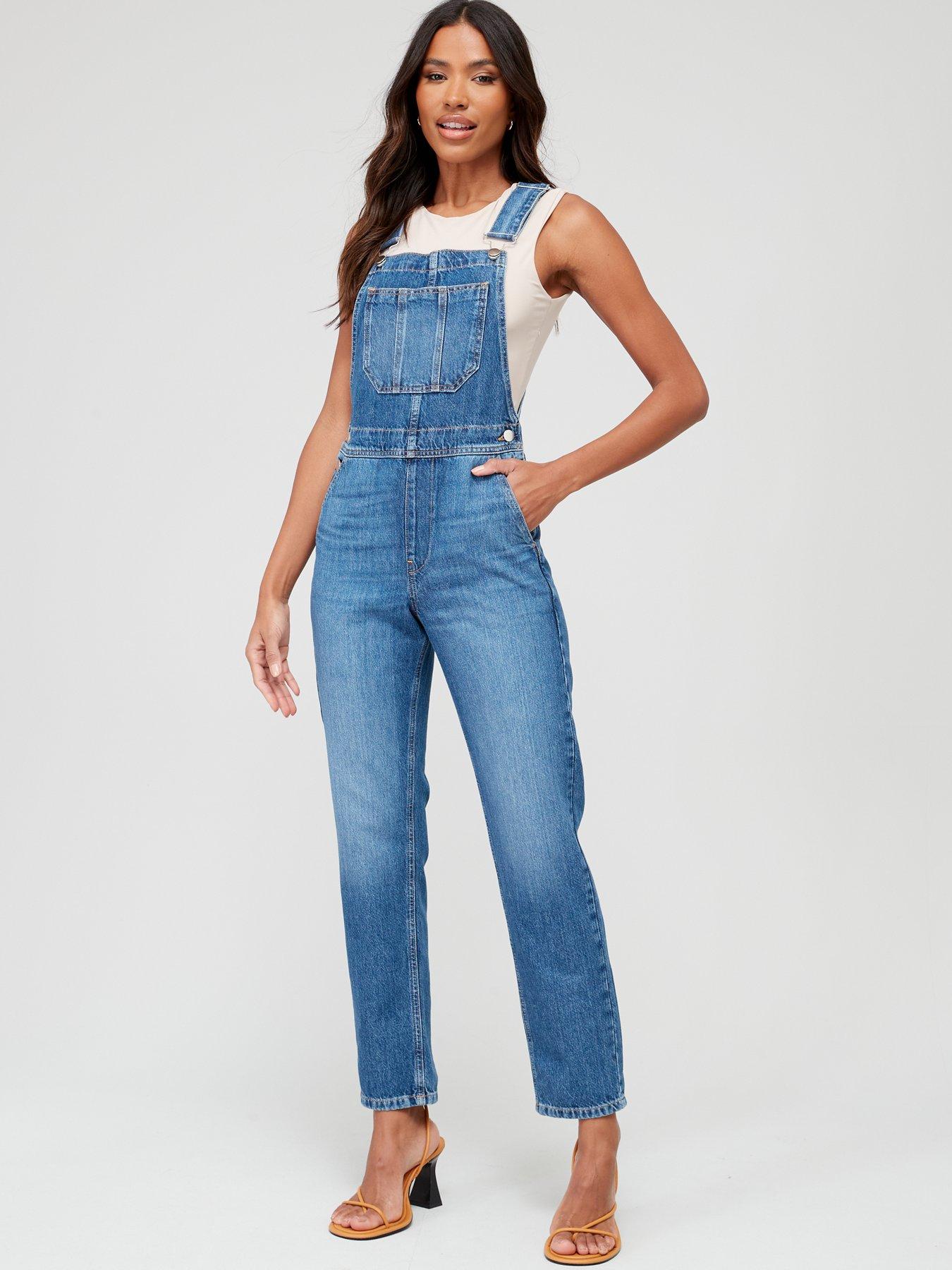 Women's 73 Zero Denim Dungarees (Black)