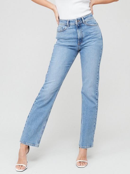 front image of v-by-very-full-length-straight-leg-jean-light-wash