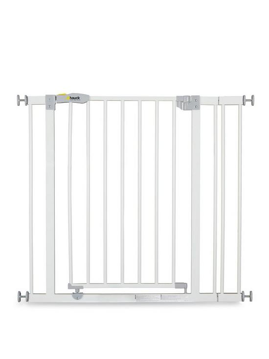 front image of hauck-open-n-stop-safety-gate-9cm-extension-white