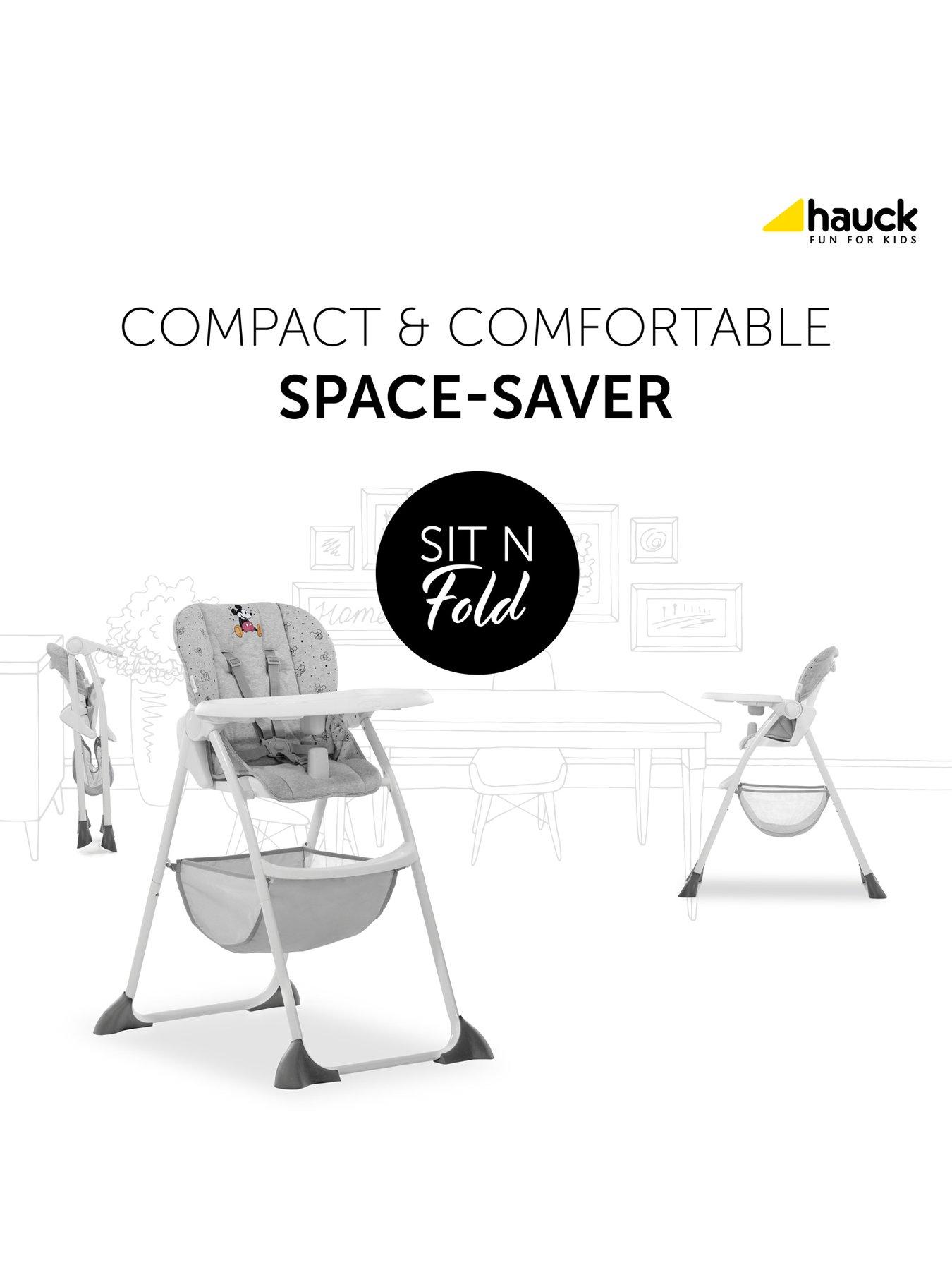 Image 2 of 7 of Hauck Sit N Fold Mickey Mouse Grey Highchair