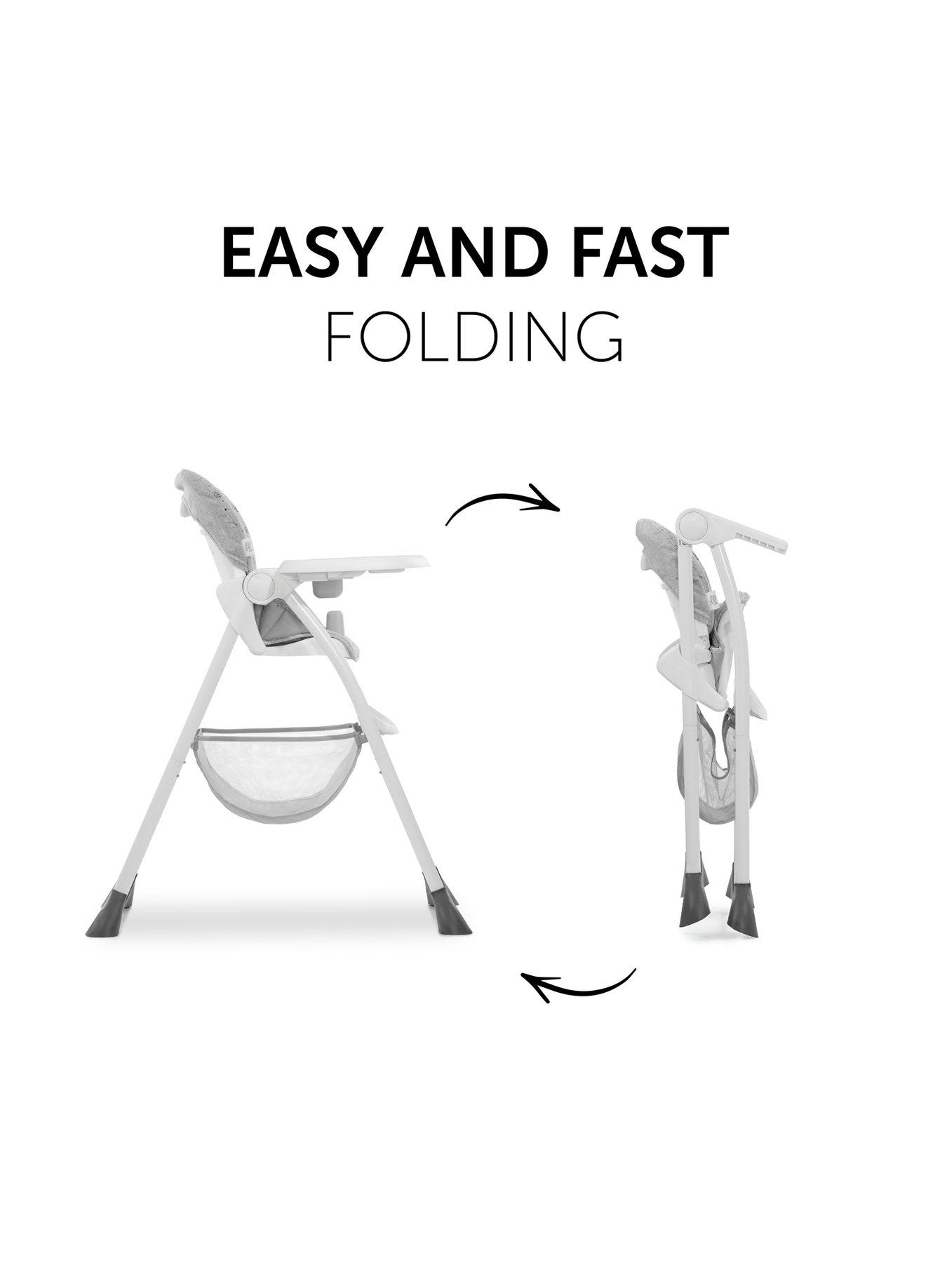 Image 3 of 7 of Hauck Sit N Fold Mickey Mouse Grey Highchair