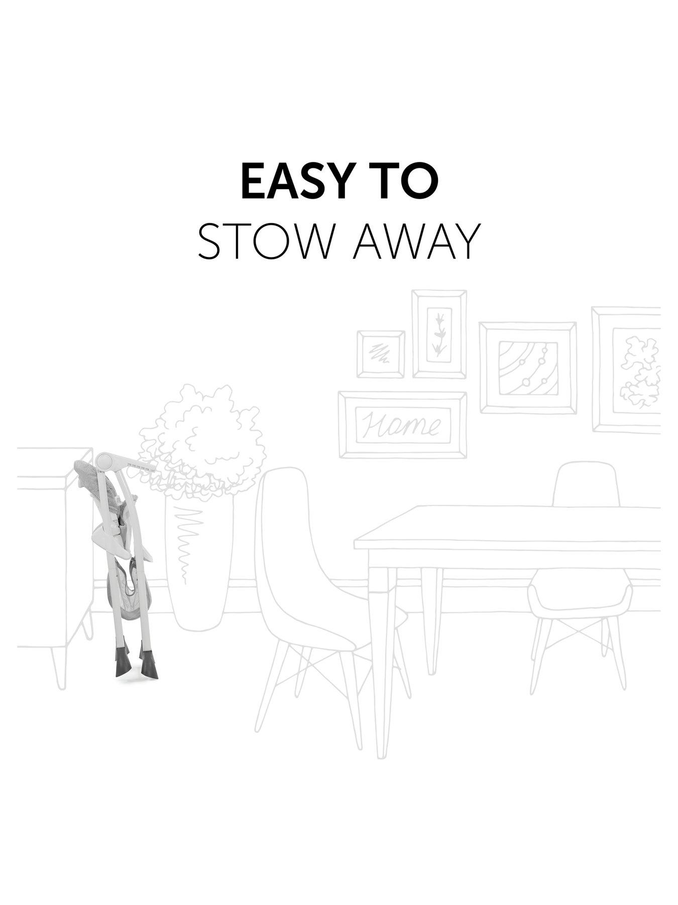 Image 4 of 7 of Hauck Sit N Fold Mickey Mouse Grey Highchair